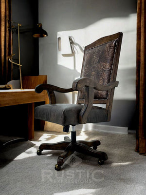Alder Copper Brown Crocodile Desk chair