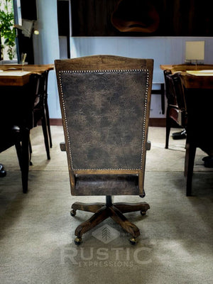 Alder Copper Brown Crocodile Desk chair