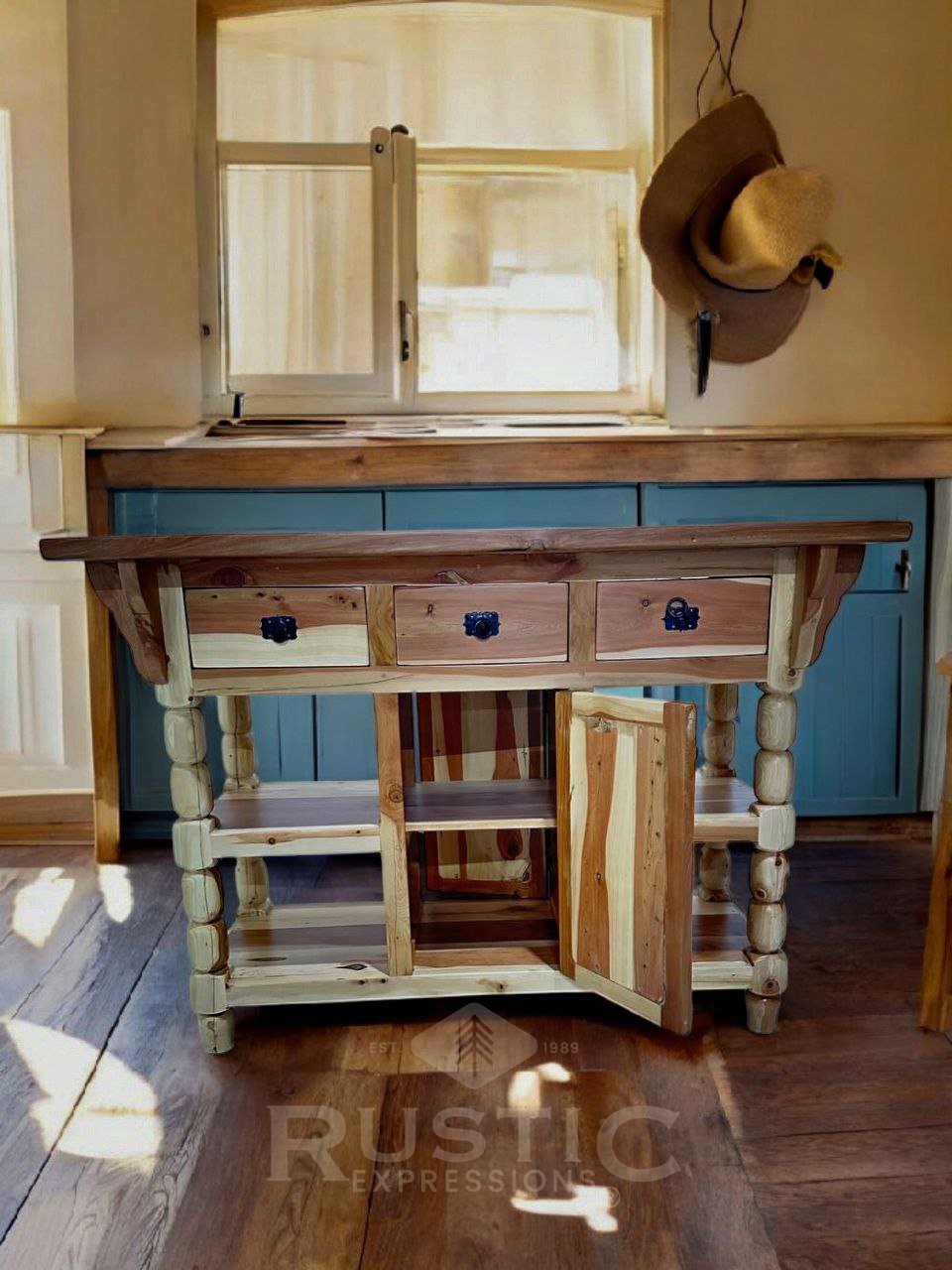 Turned Kitchen Island