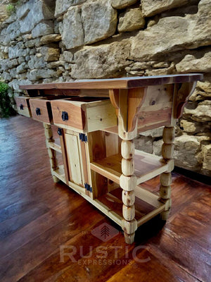 Turned Kitchen Island