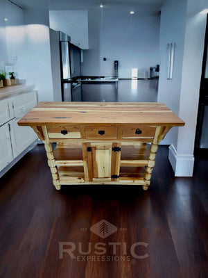 Turned Kitchen Island