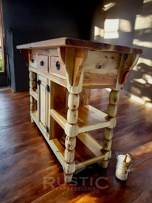 Turned Kitchen Island