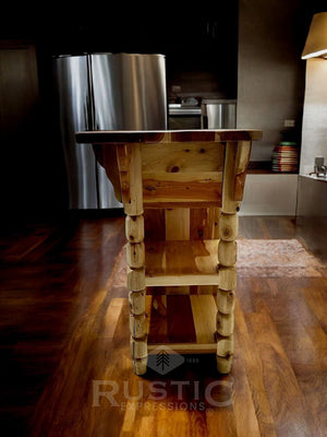 Turned Kitchen Island