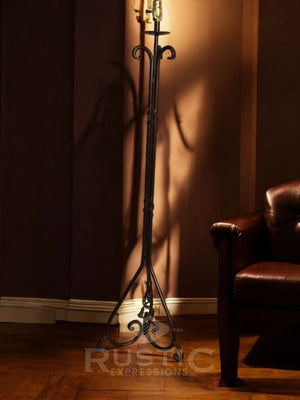 Rustic Forged Floor Metal Lamp