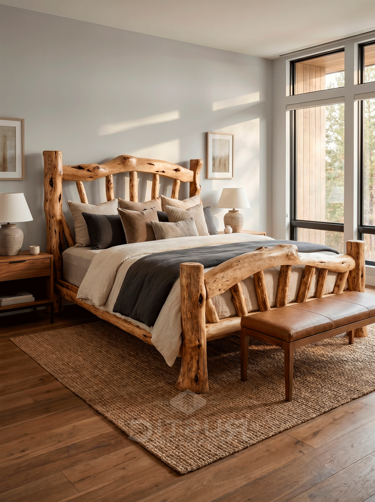 Cedar Log Bed