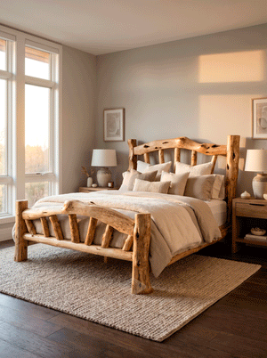 Cedar Log Bed