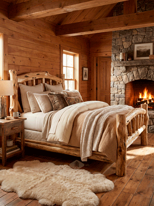 Cedar Log Bed