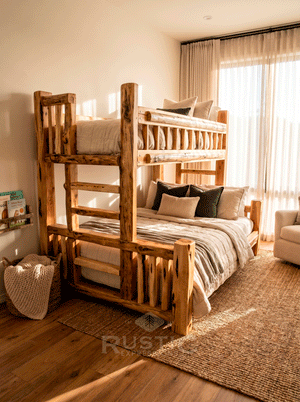 Cedar Log Bunk Beds