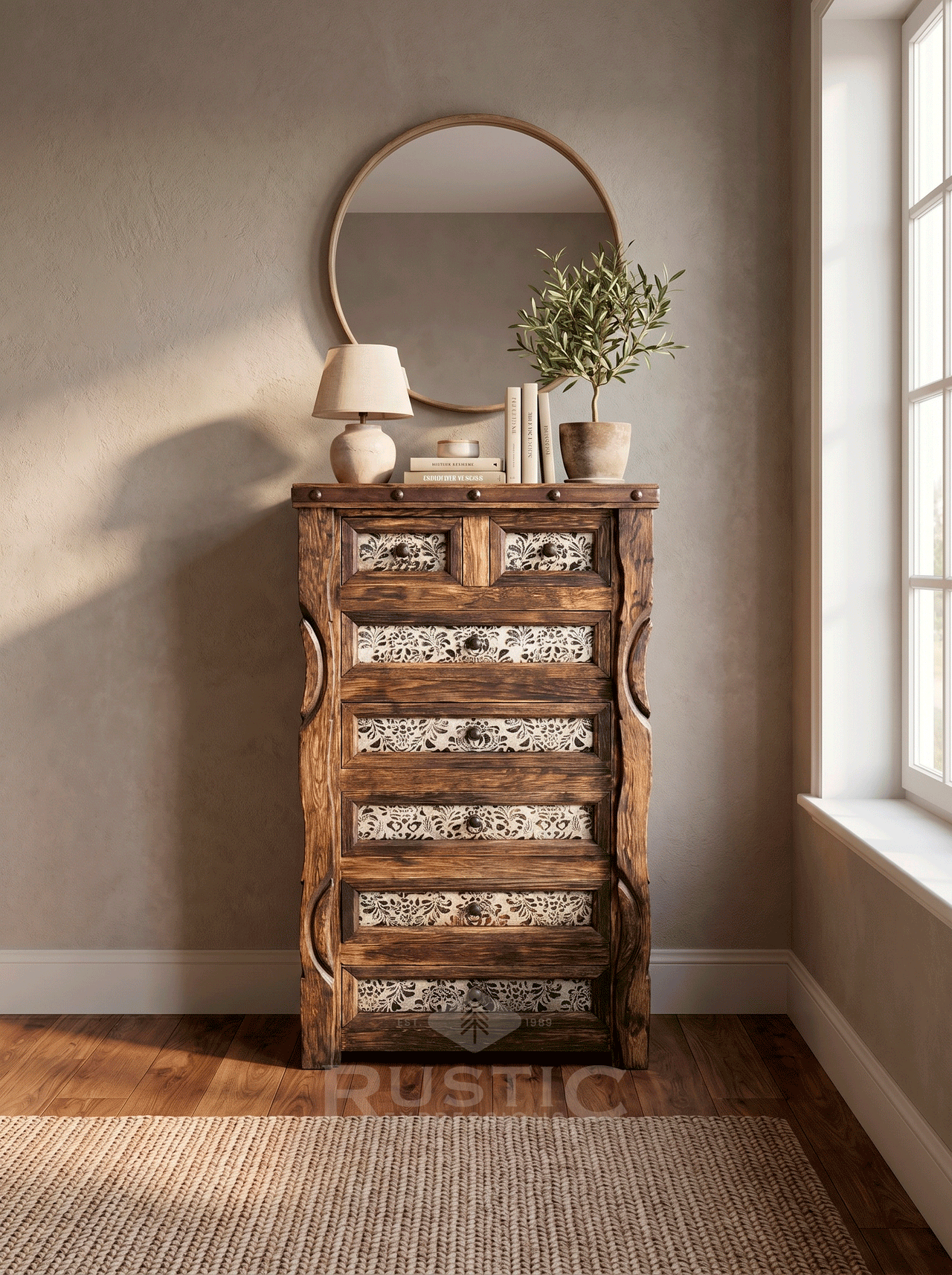 Master Ox Yoke Chest Of Drawer