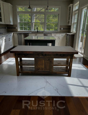 Old Fashion Georgia Copper Top Kitchen Island