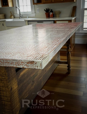 Old Fashion Georgia Copper Top Kitchen Island