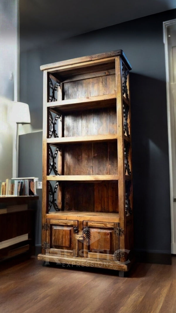 Metal Scroll Bookcase