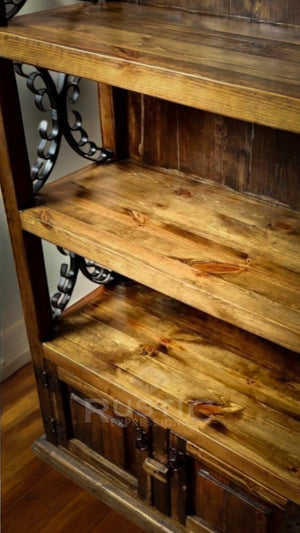 Metal Scroll Bookcase