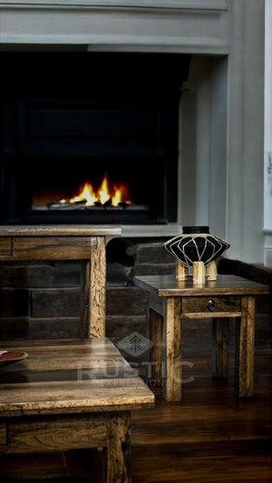 Oak Coffee Table Set