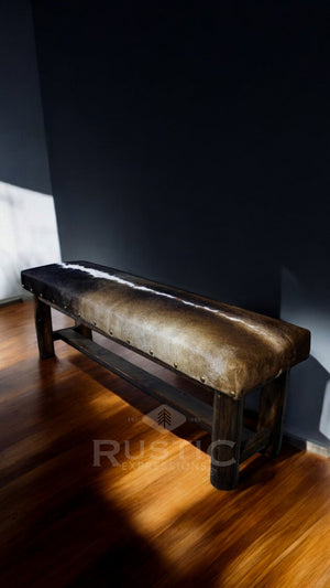 Old Fashion Cowhide Bench