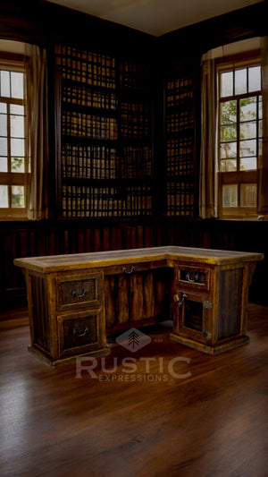 Old Fashion L-Shape Desk
