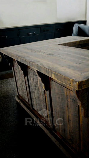 Old Fashion L-Shape Desk