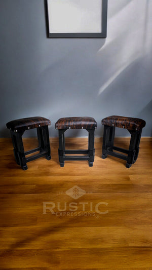 Ox Yoke Cowhide Stool