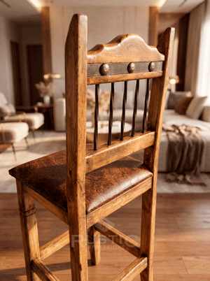 Pueblito Virginia Stool Leather