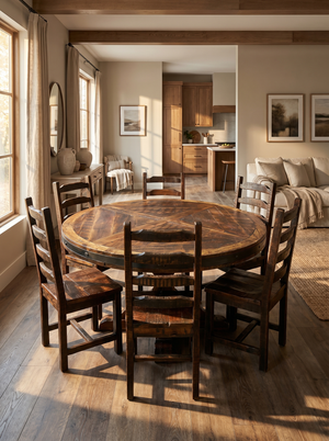 Set Old Fashion Hacienda Dining Table  + Sonora Old Fashion Chairs
