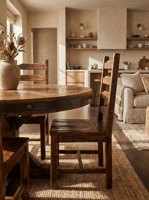 Set Old Fashion Hacienda Dining Table  + Sonora Old Fashion Chairs