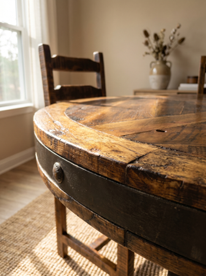 Set Old Fashion Hacienda Dining Table  + Sonora Old Fashion Chairs