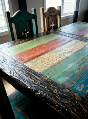 Set Santa Fe Dining Table + Santa Fe Chairs