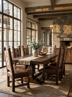 Old Fashion Premium Native Dining Table Set