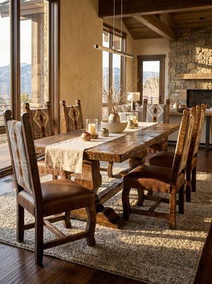 Old Fashion Premium Native Dining Table Set