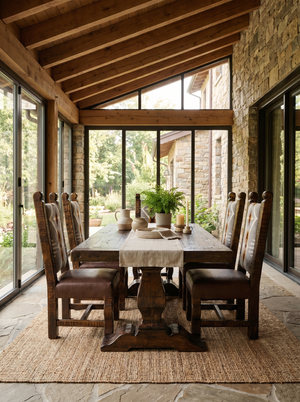 Old Fashion Premium Native Dining Table Set