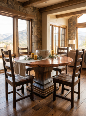 Copper Top Hacienda Dining Table