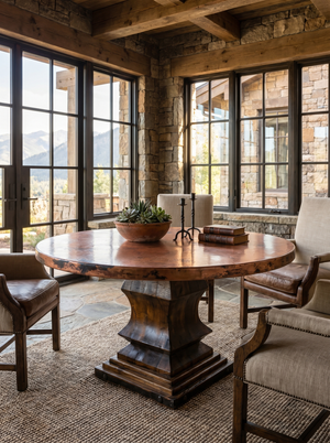 Copper Top Hacienda Dining Table