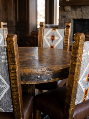 Set Old Fashion Hacienda Premium Native Dining Table + Old Fashion Native Sierra Chair