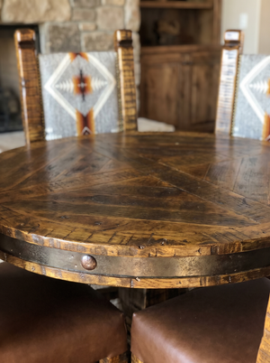 Set Old Fashion Hacienda Premium Native Dining Table + Old Fashion Native Sierra Chair